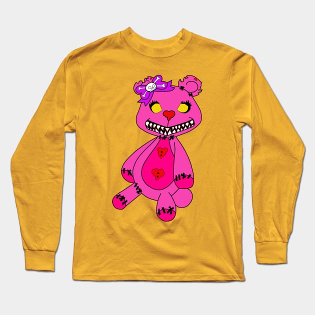 Girl zombie bear Long Sleeve T-Shirt by Meltedmindcreations